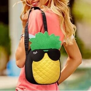 Pineapple Shaped Kids Shoulder Bag - Yellow and Black